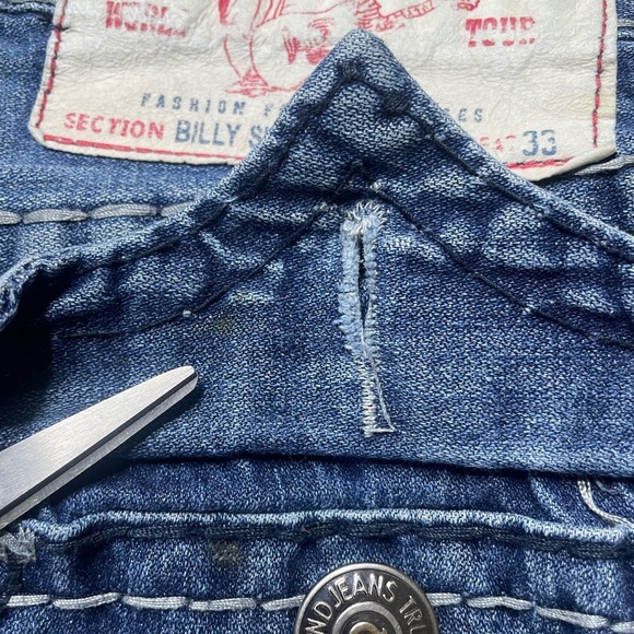 Vintage Y2K True Religion USA Made Billy Super T Jeans (30x33) Blue Denim READ - Picture 14 of 15